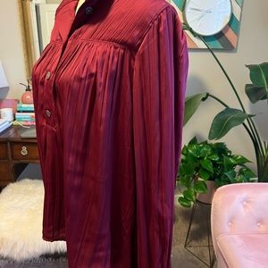Anthropologie Satin Crinkle Blouse